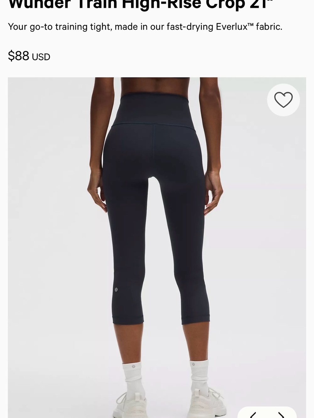 Wunder Train High-Rise Crop 21" Leggings - Navy Blue